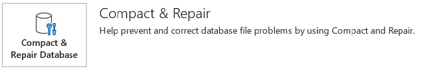 Database Support Compact Repair